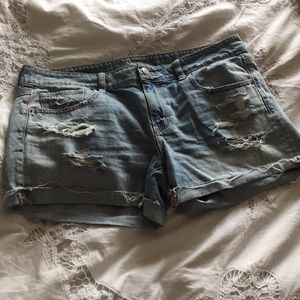 AE denim shorts